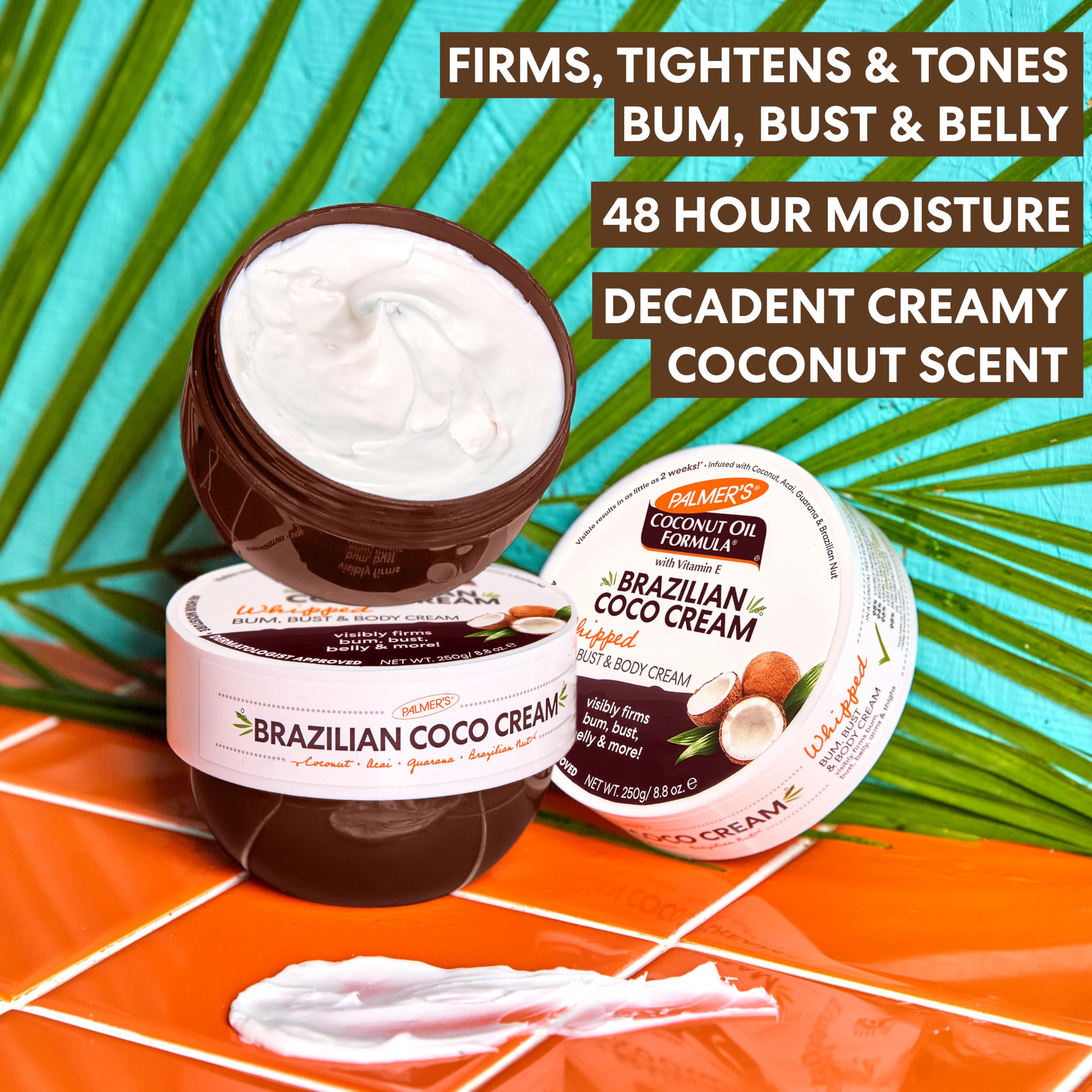 Palmer's Firming Oil applied to skin to target texture and tone.
