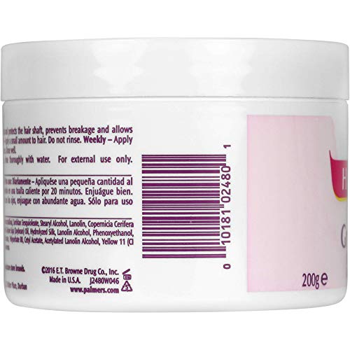 Palmer's Hair Success: ingredientes clave Vitamina E, Aceite de Oliva y Proteína de Soja