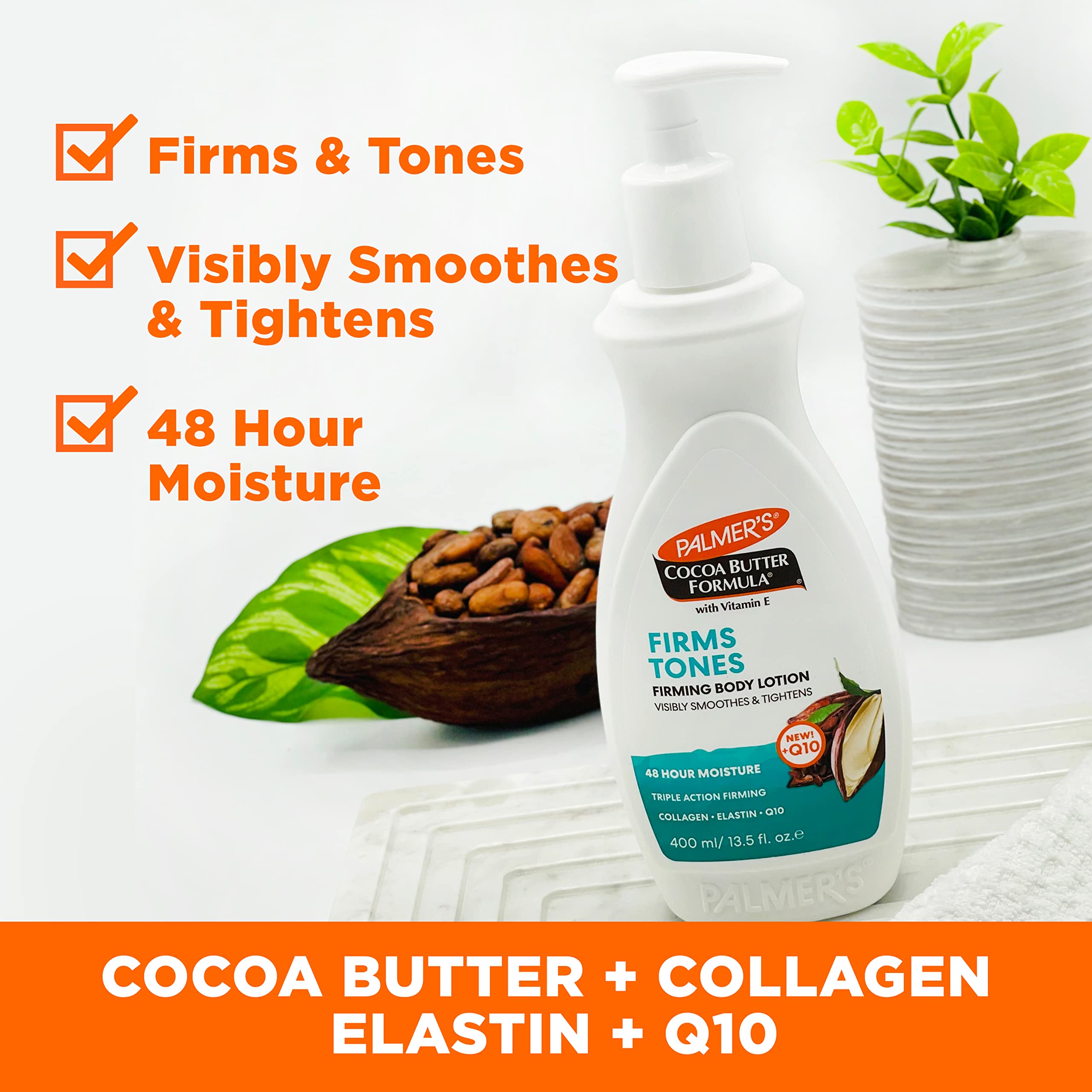 Palmer's ingredientes clave: vitamina E y manteca de cacao para hidratación.