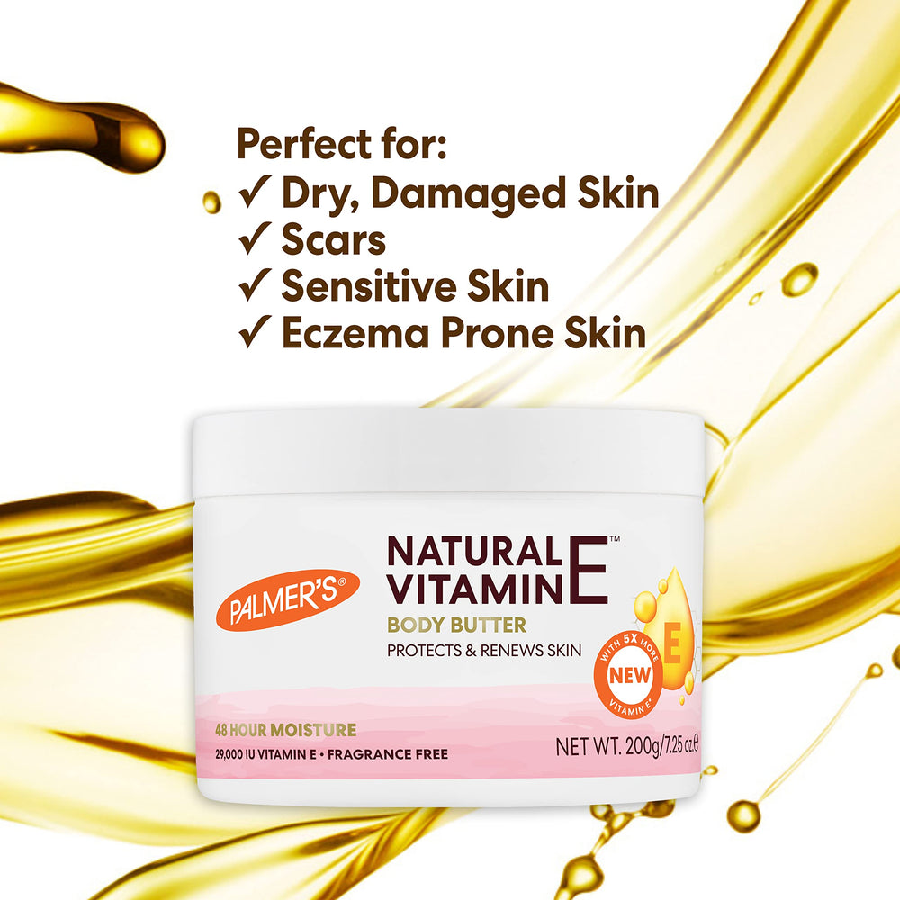 Palmer's vitamin E butter for sensitive skin stands safe and gentle.