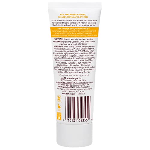 Palmer's crema de manos, textura cremosa y sedosa al aplicar.