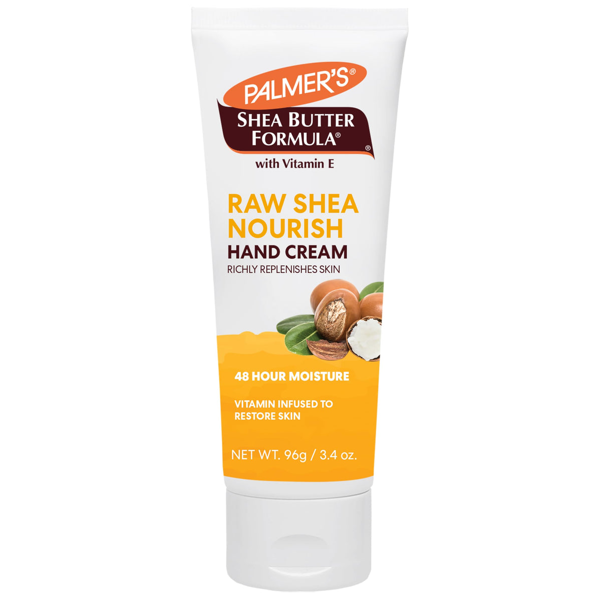 Palmer's crema de manos en tubo frente, hidratación suave para piel seca.