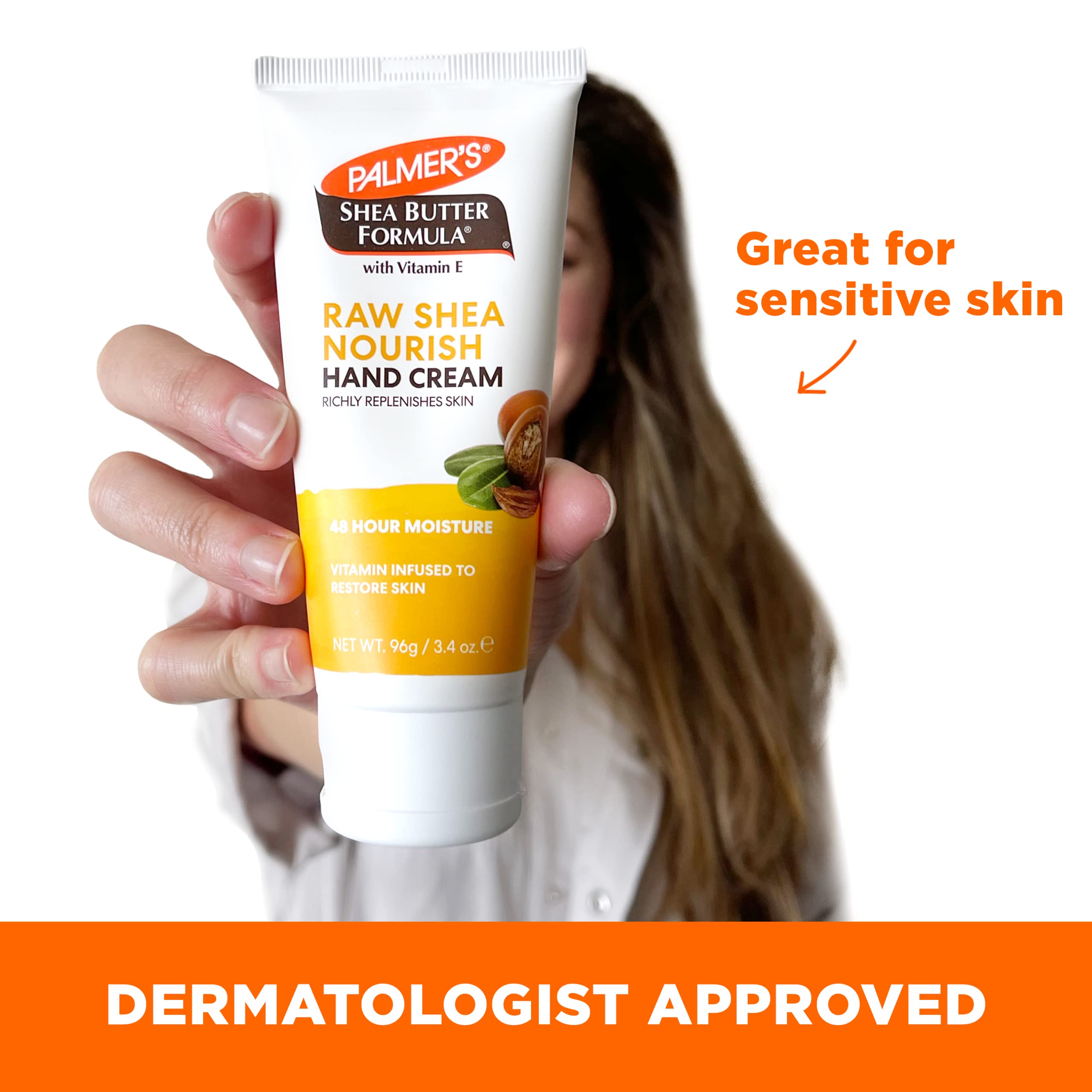 Palmer's crema de manos enriquecida con vitamina E para nutrición.