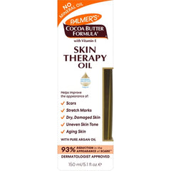 Aplicación del Palmer's Skin Therapy Oil sobre la piel para nutrición diaria