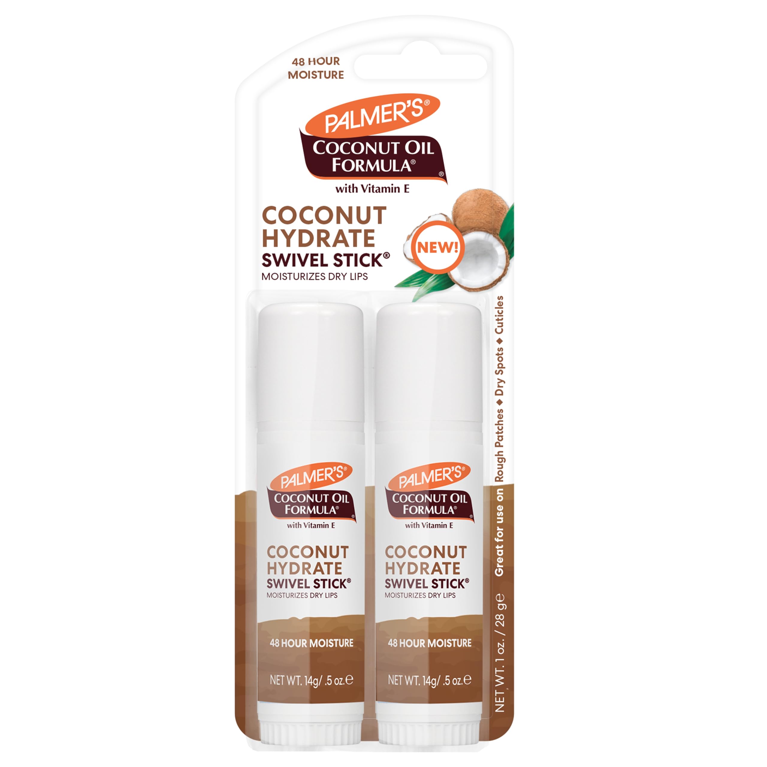 Palmer's stick labial coco, hidratación para labios secos y agrietados