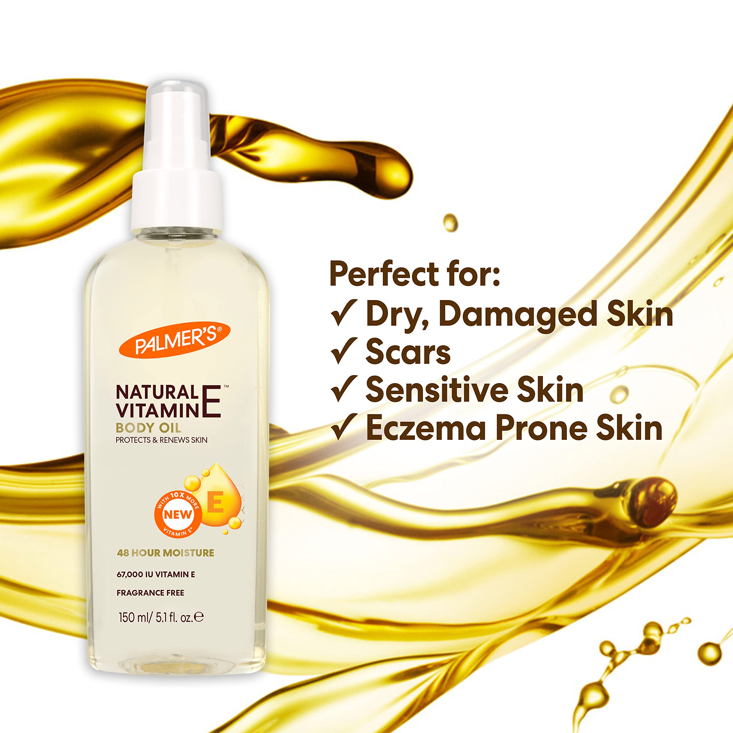 Palmer's Textura ligera, aceite corporal con absorción rápida