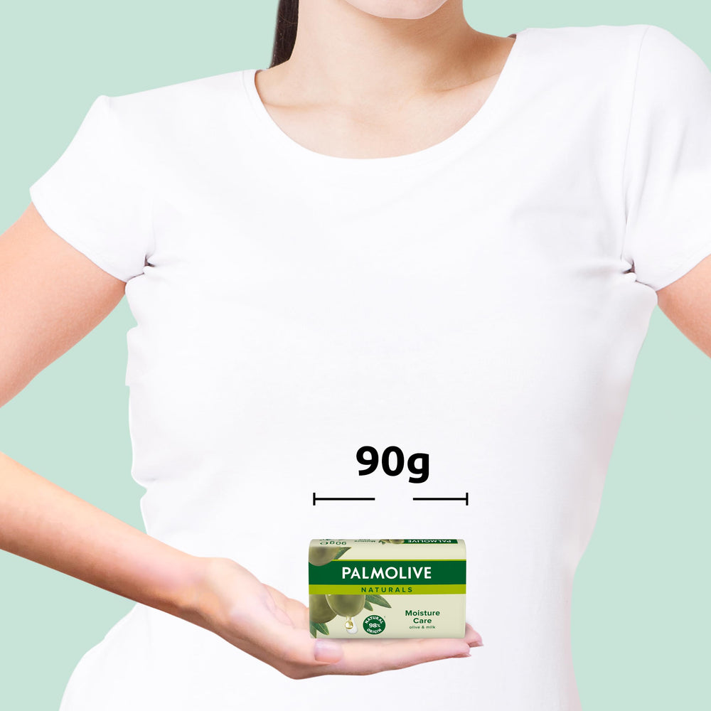 Palmolive Naturals leche cremosa, experiencia de lavado suave y agradable.