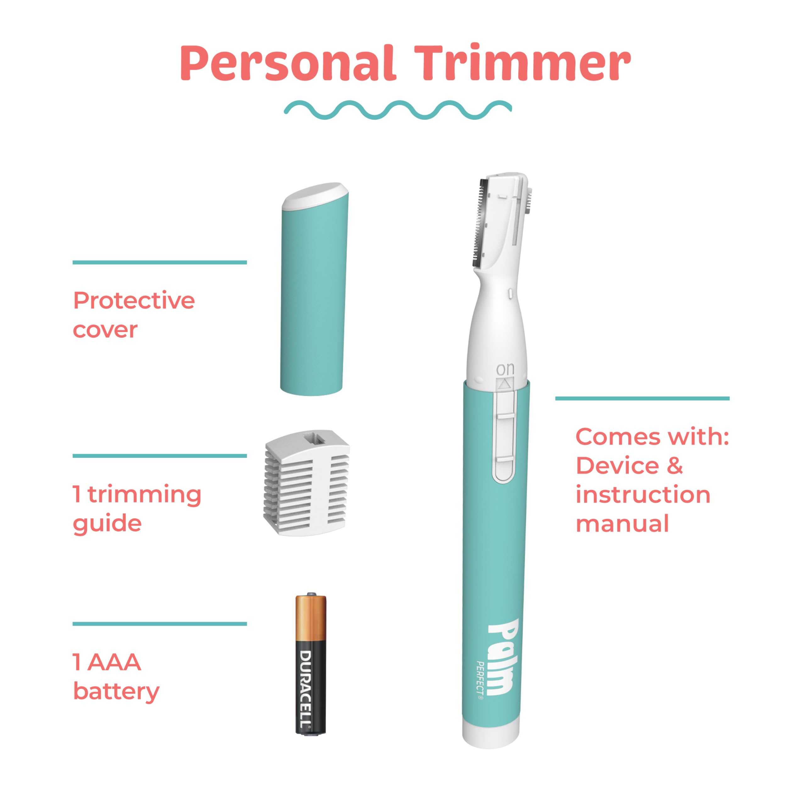 PalmPerfect dual-blade razor delivering clean, even trims