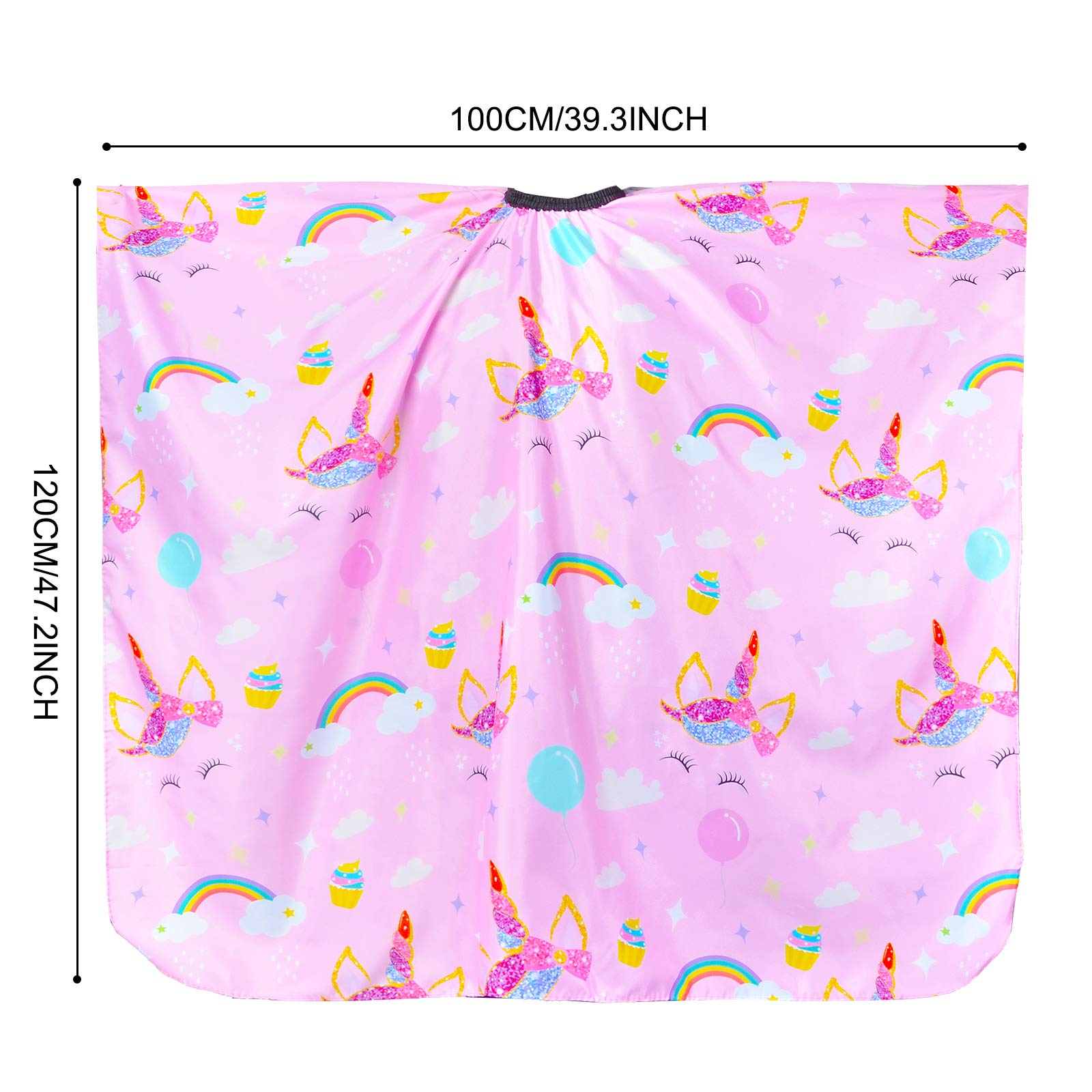 PAMAID unicorn cape with adjustable snap closure, comfy fit for kids.
