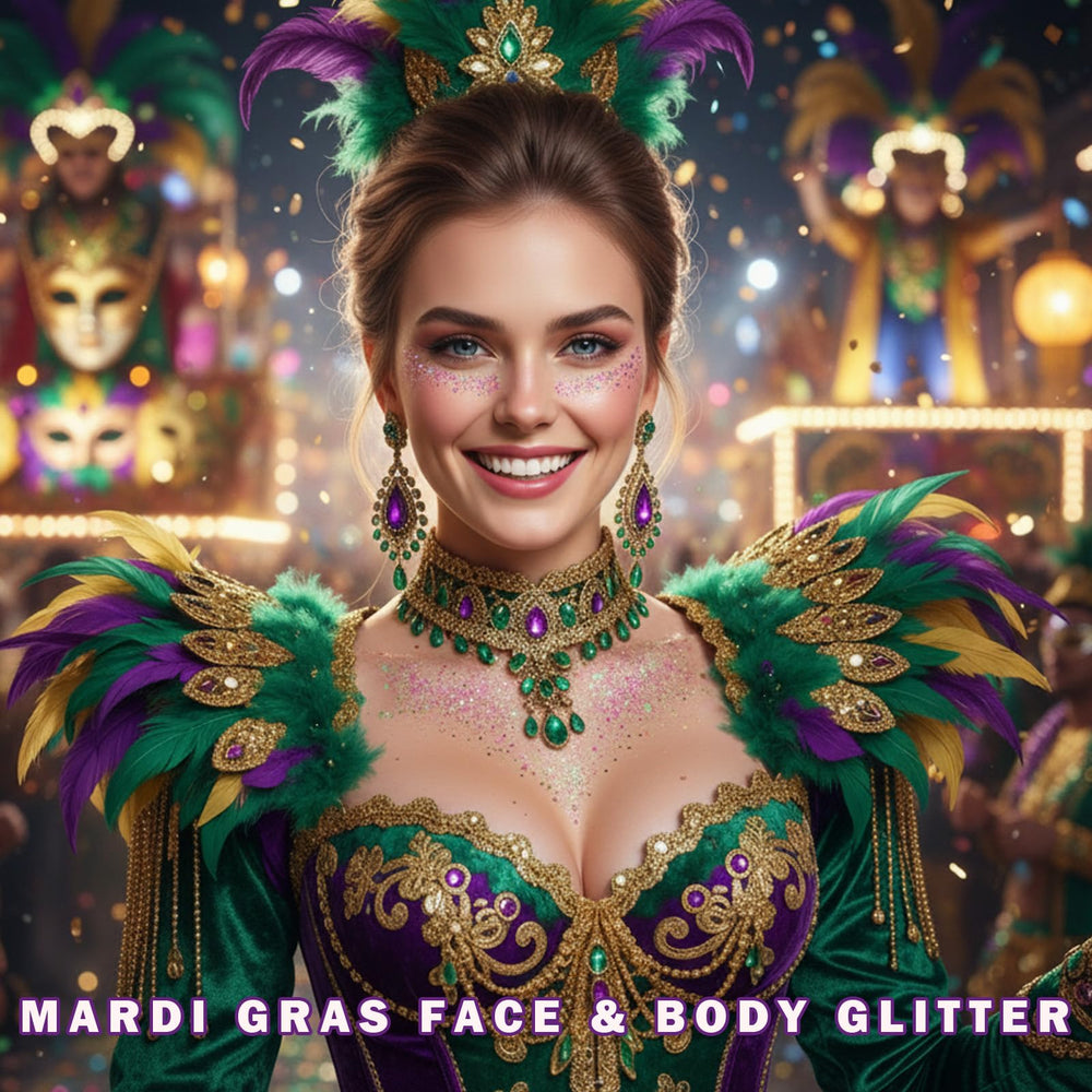 Paminify barra de brillo arcoiris blanco, perfecto para disfraces y carnaval