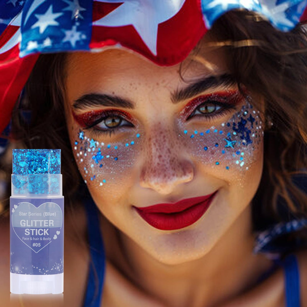 Paminify barra de brillo azul ideal para festival y carnaval