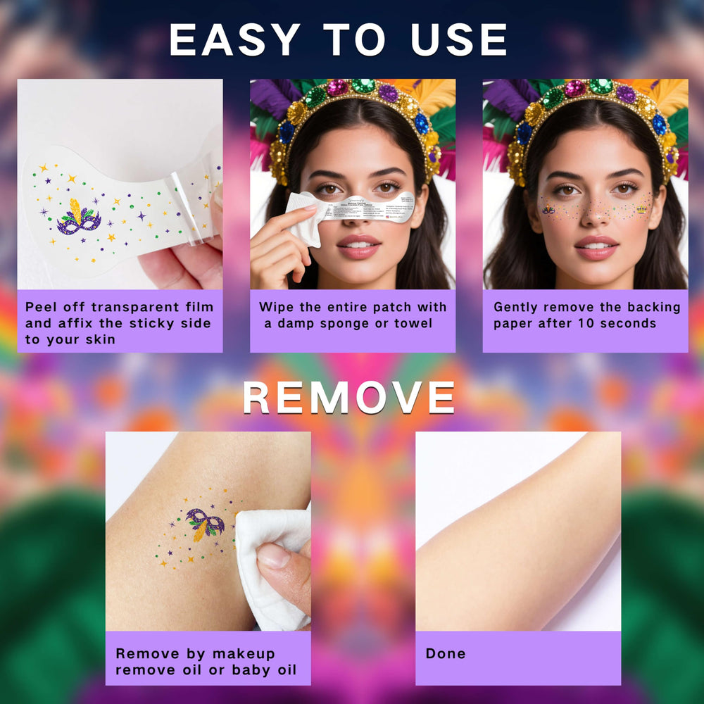Paminify easy-apply face tats for quick glam on any day.