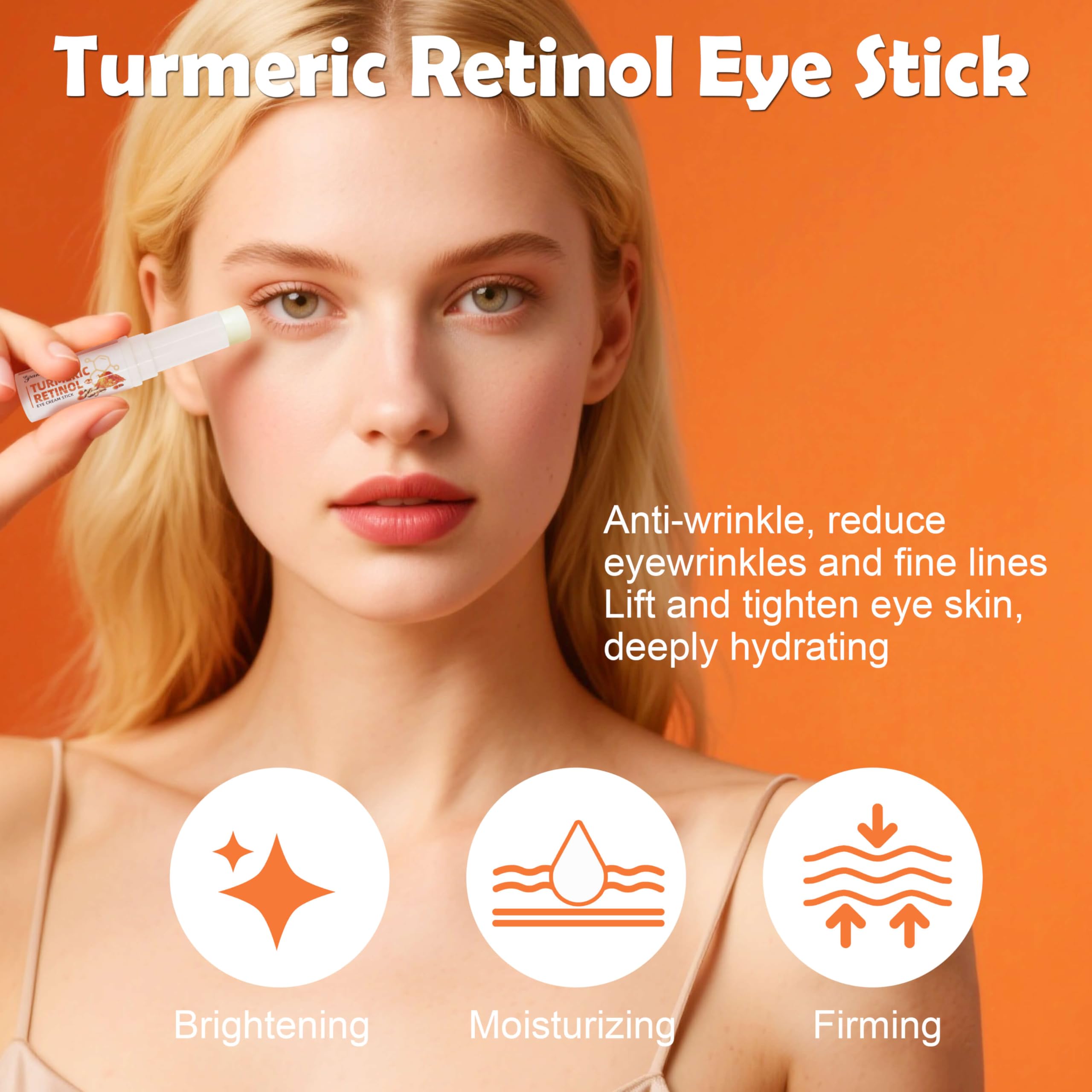 Paminify Turmeric Retinol Eye Stick texture shows quick, non-greasy absorption.