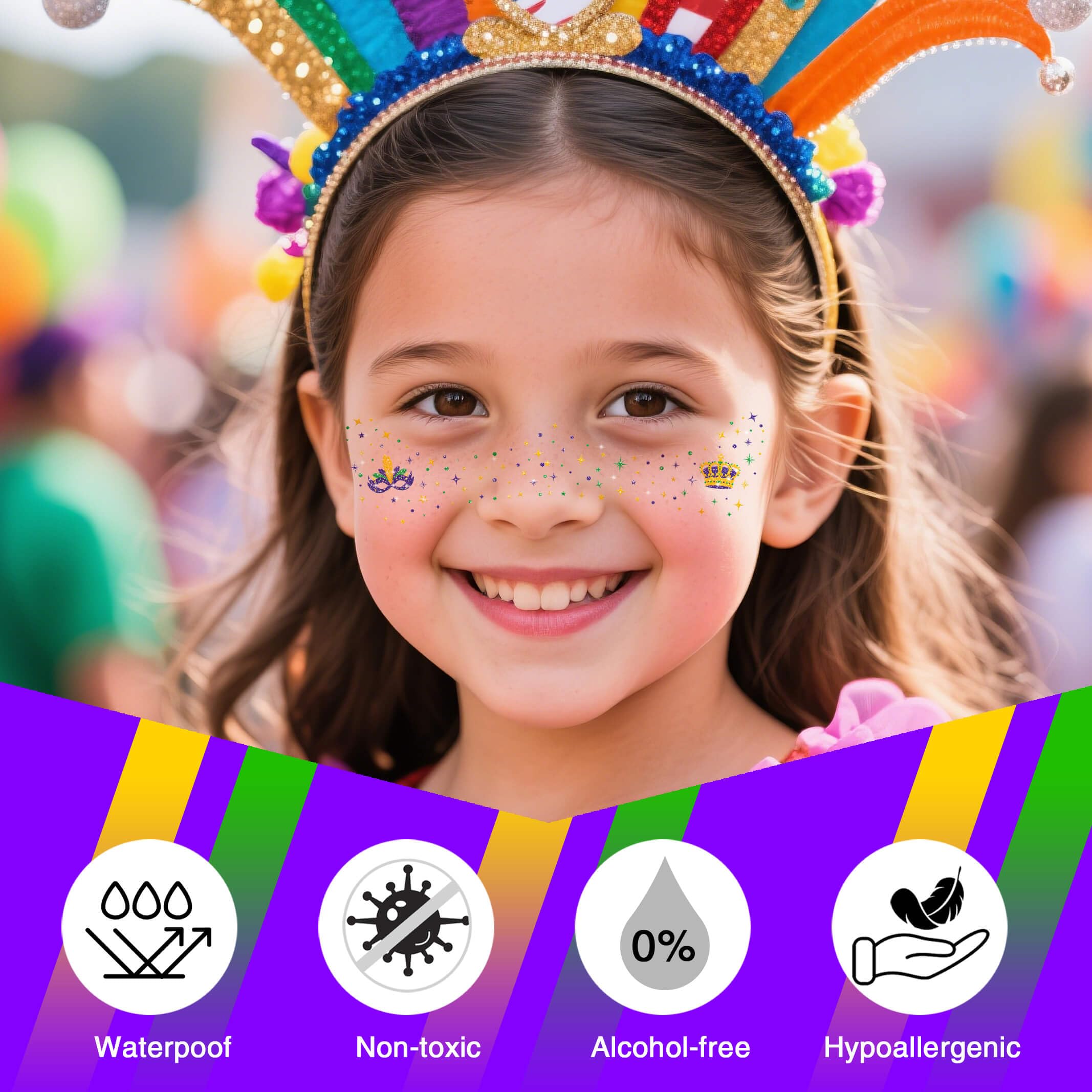 Paminify glitter freckles tattoos add long-lasting sparkle for parties.