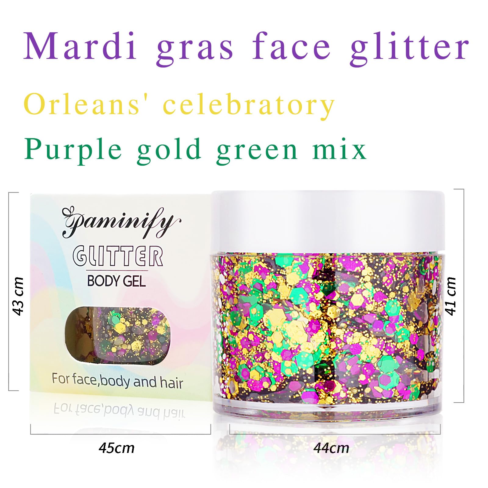 Paminify glitter on shoulders highlights collarbones with shimmering precision.