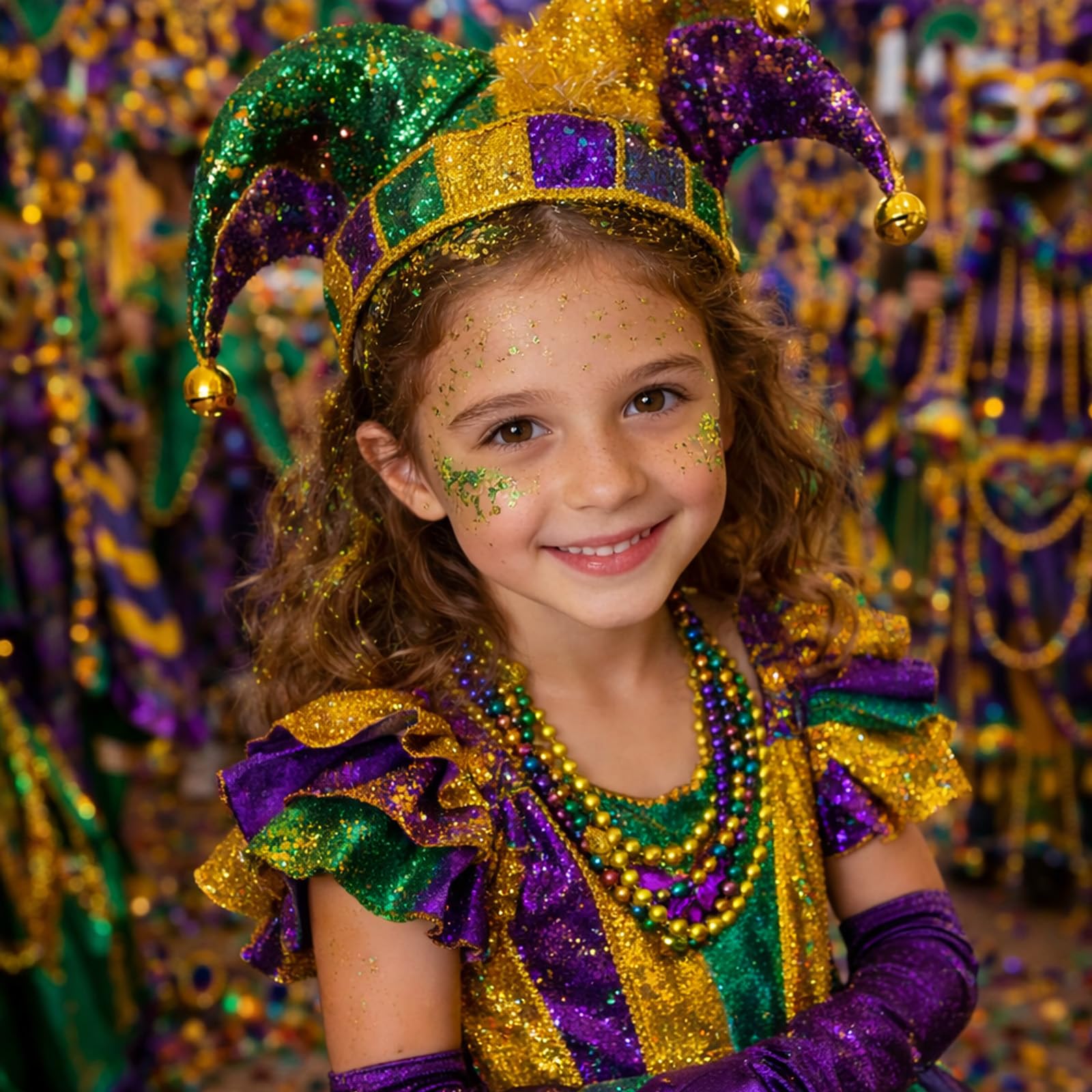 Paminify Mardi Gras carnival glitter gel for vibrant costume accents.