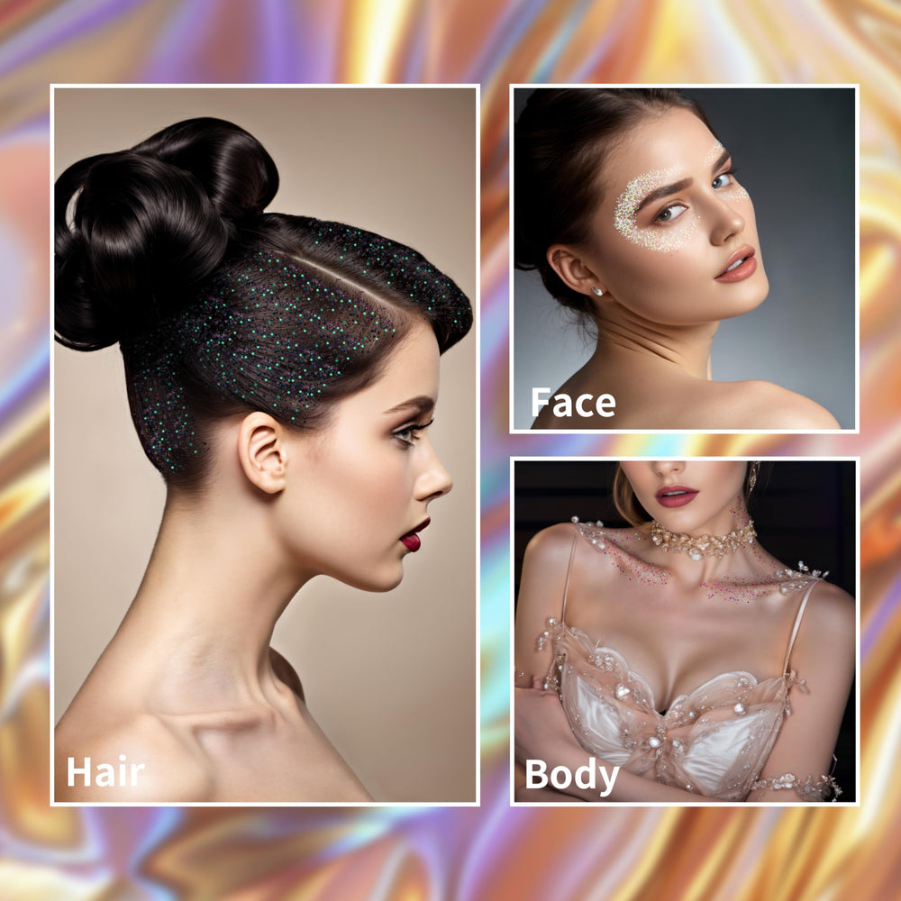 Paminify Orange Glitter Stick hair highlight for vivid color accents.