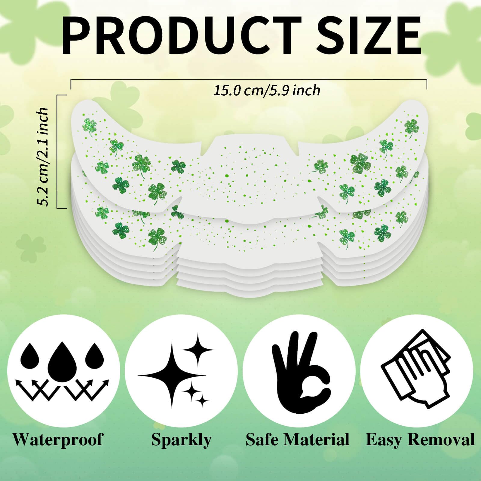 Paminify tatuajes pecas verdes cuatro hojas: diseño icónico para San Patricio.