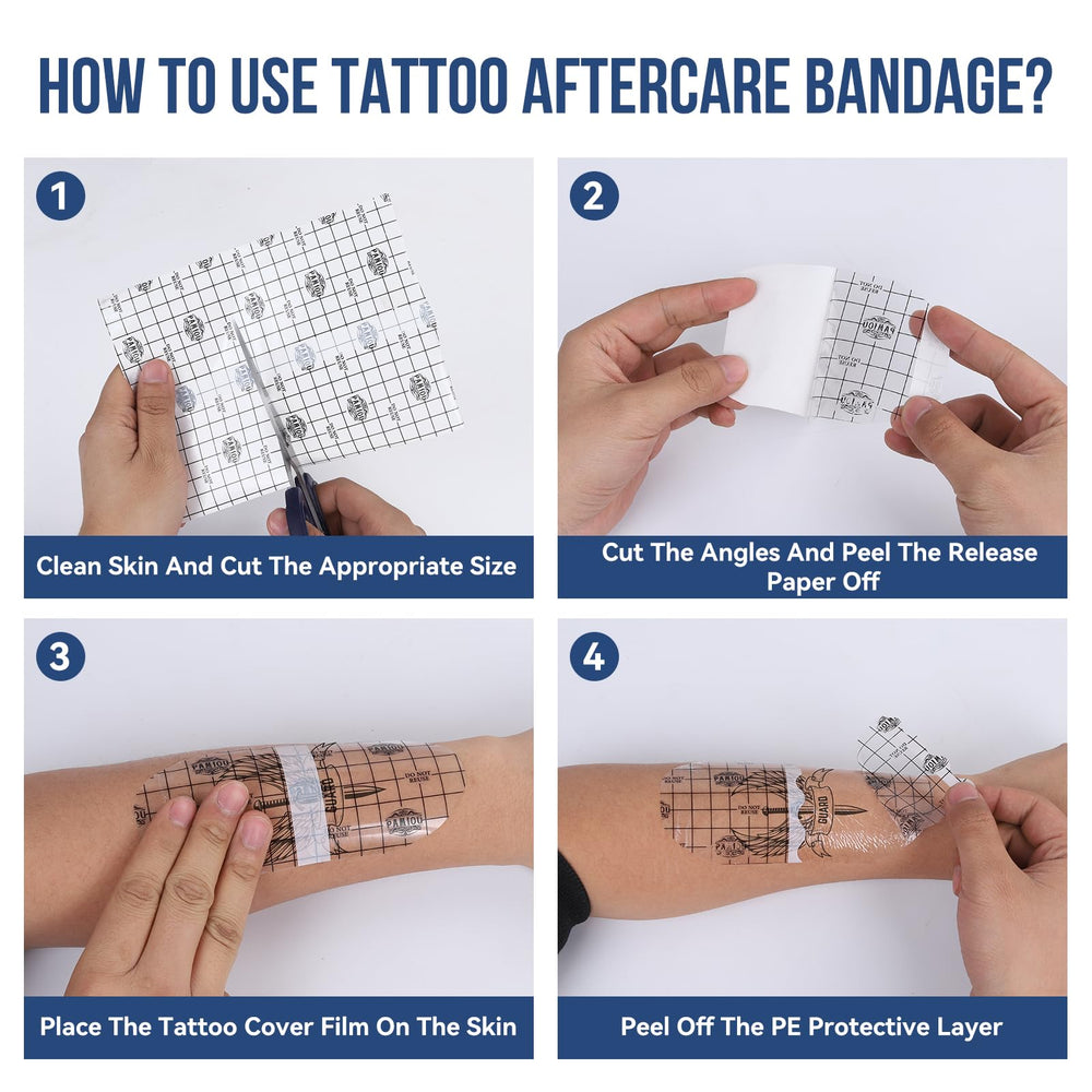 Pamiou tattoo bandage 6x8 inches cut to fit any tattoo