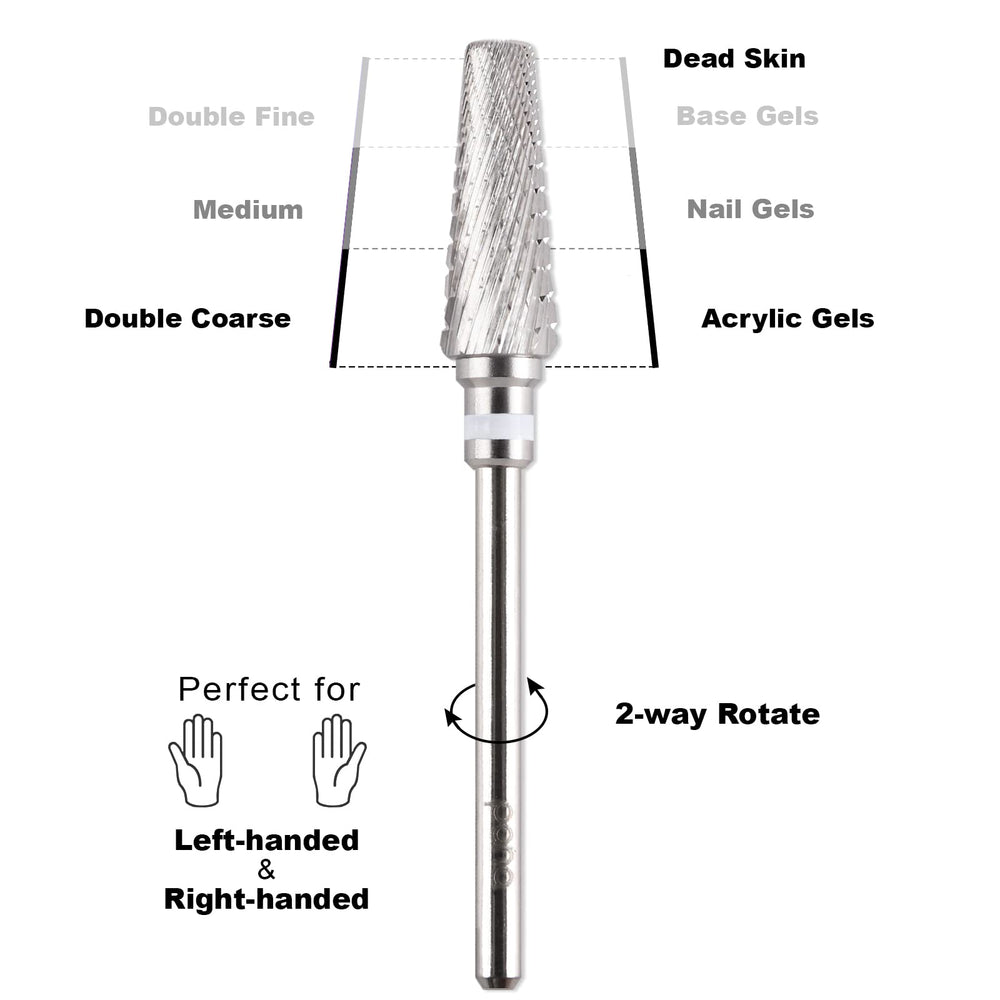 PANA 2x-coarse-2x-fine grit provides progressive precision on the 5-in-1 Pro bit.