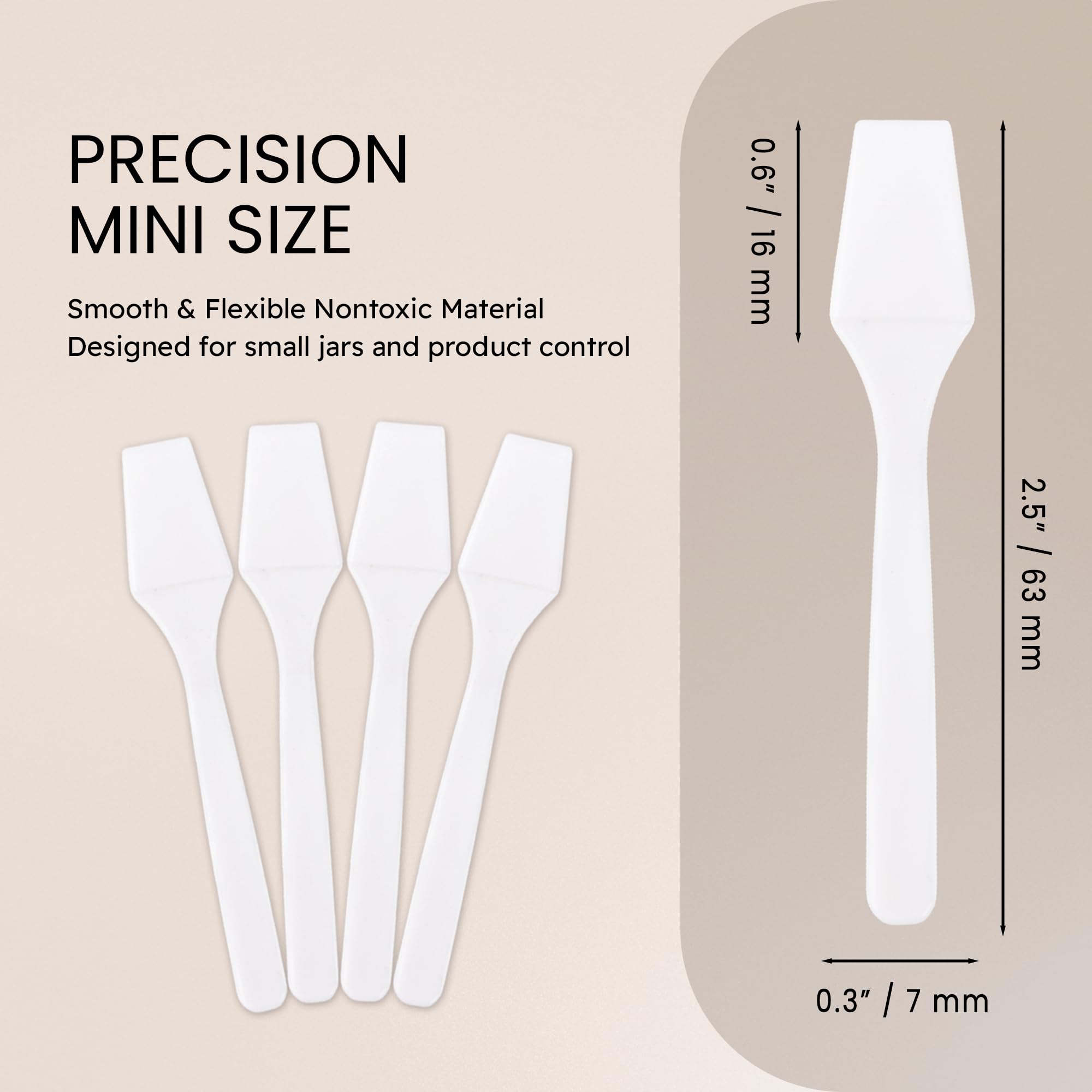 PANA espátula desechable para mezcla de productos cosméticos, 2.5 pulgadas