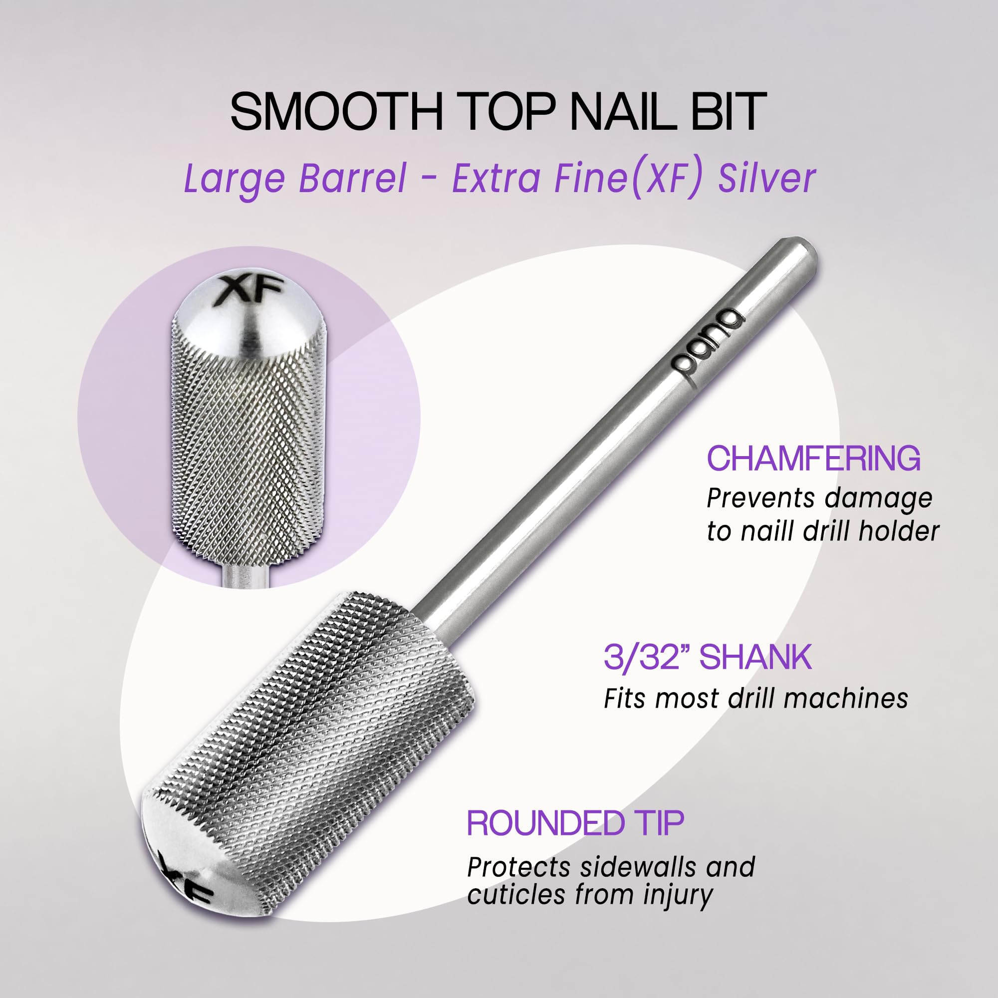 PANA XF grit carbide bit for precise acrylic removal and smooth finishes