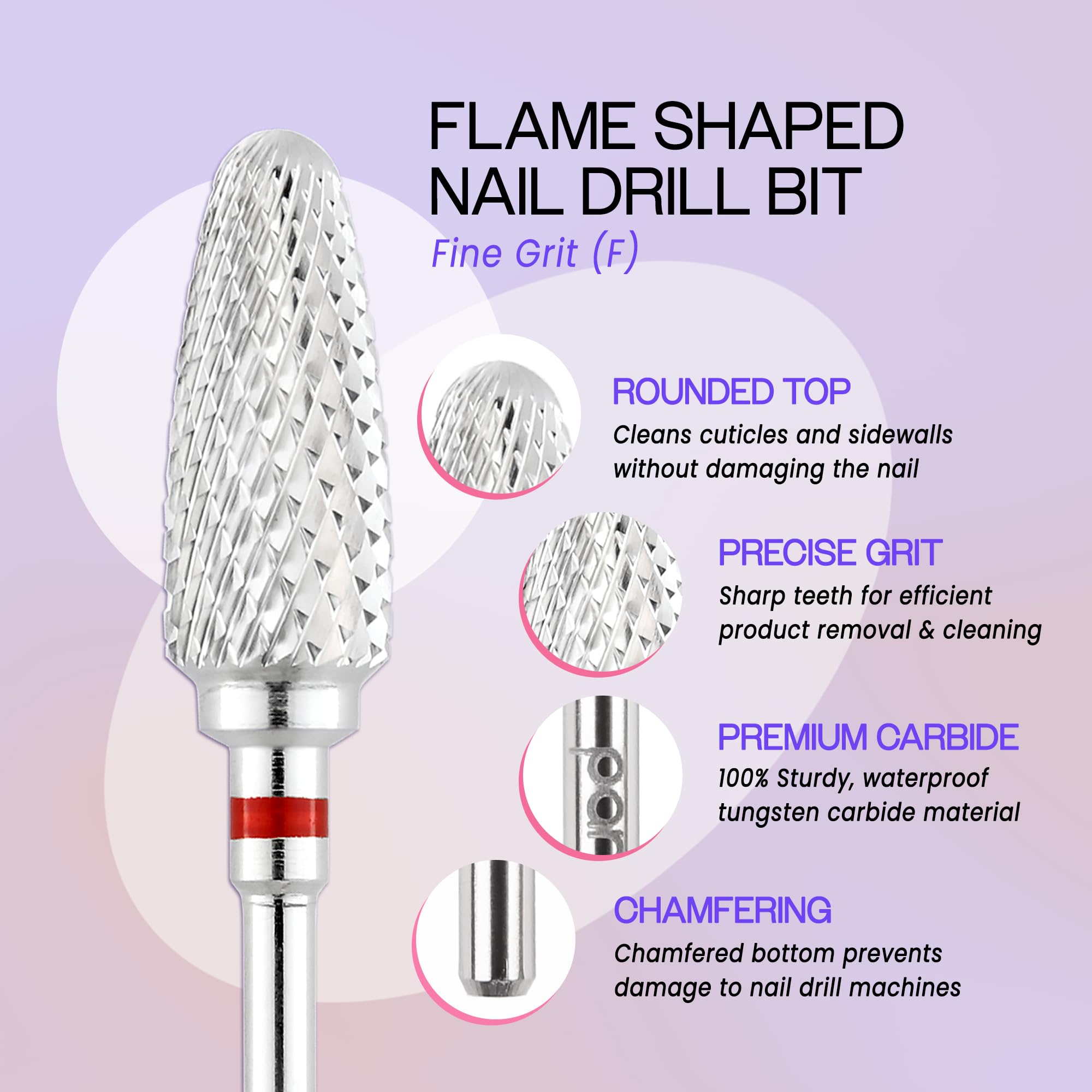PANA nail carbide bit under-nail cleaning, gel removal near the nail bed