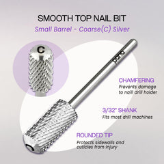 PANA premium tungsten carbide nail bit in silver for long-lasting sharpness
