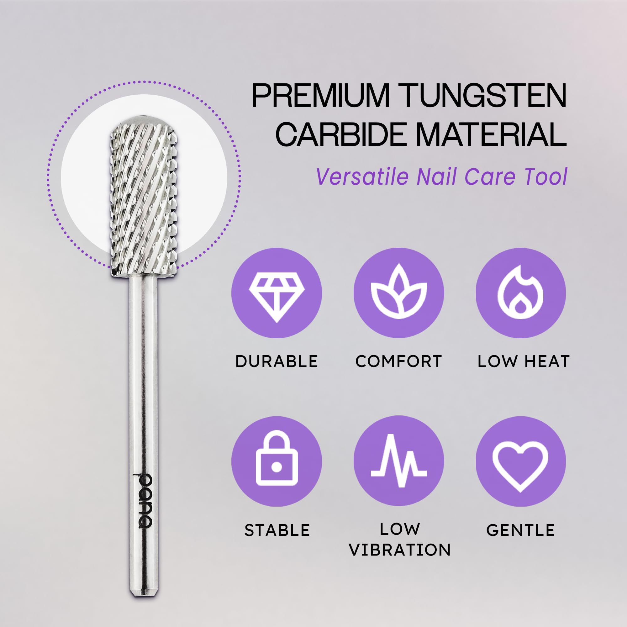 PANA carbide nail bit with razor-sharp edges for precise removal