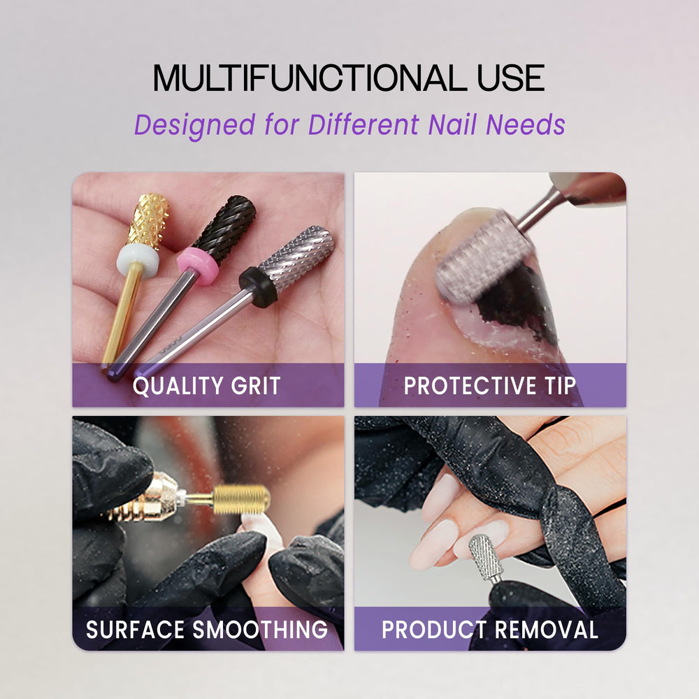 PANA smooth round top nail bit protects cuticles during use