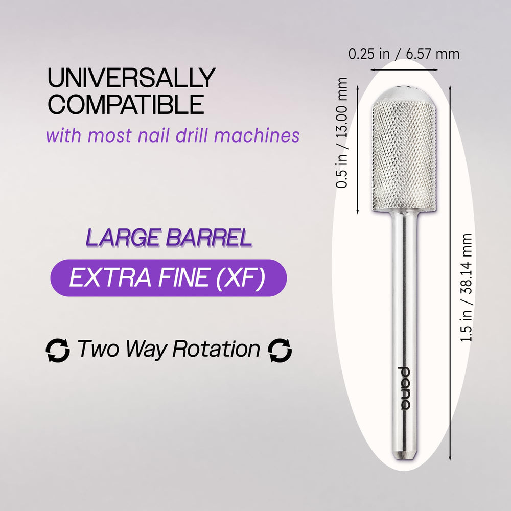 PANA two-way rotation nail drill bit for versatile, efficient removal of nail enhancements
