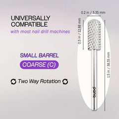 PANA two-way rotation silver carbide nail bit for versatile file tool use