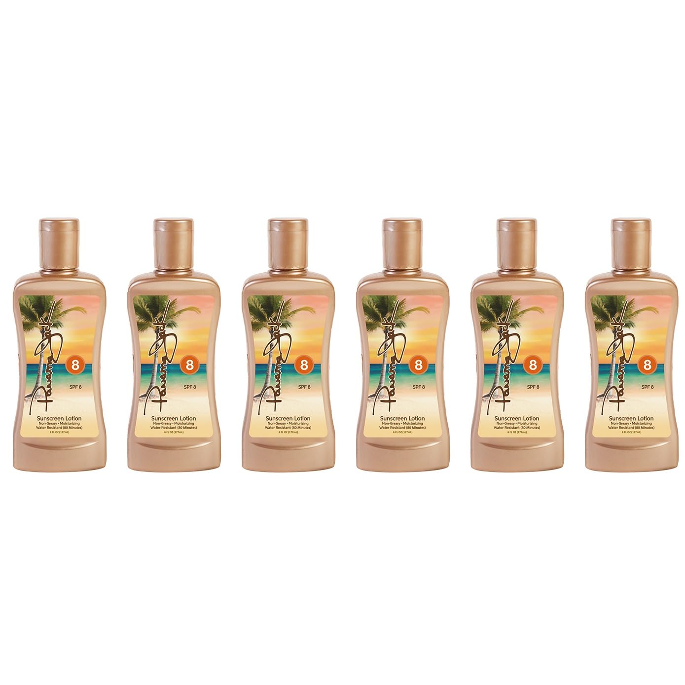 Panama Jack Sunscreen Tanning Lotion SPF 8 outdoor application scene.