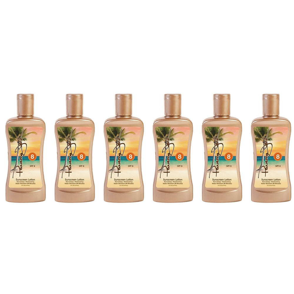 Panama Jack Sunscreen Tanning Lotion SPF 8 outdoor application scene.