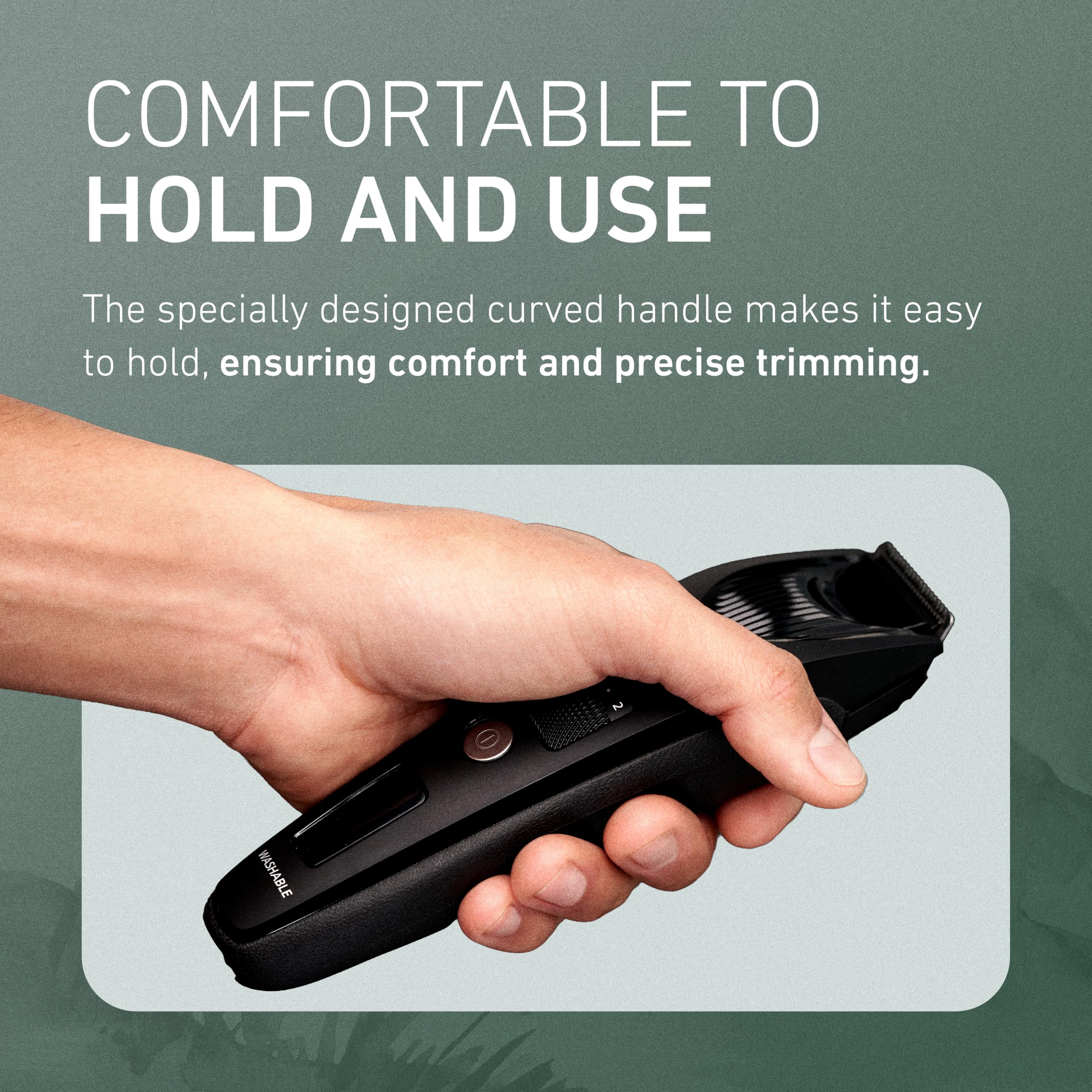 Universal voltage support (100–240V) on Panasonic ER-SB40-K for travel