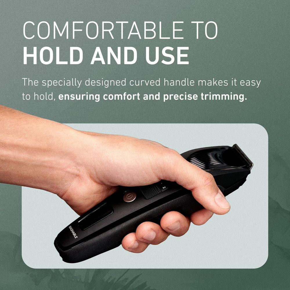 Universal voltage support (100–240V) on Panasonic ER-SB40-K for travel