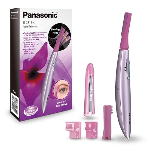 Panasonic easy-clean dry cloth helps wipe away trimmed hair.