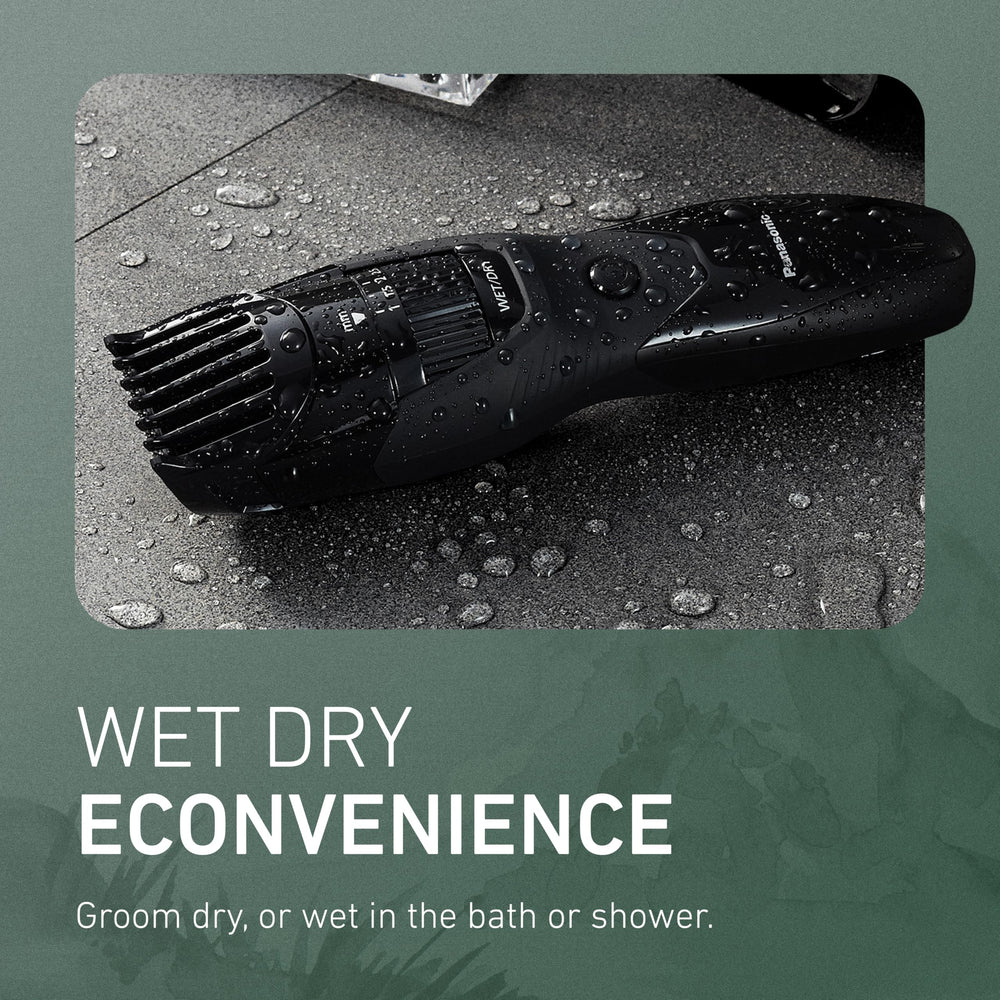 Panasonic ER-GB42-K cordless use with 50-minute battery on a full charge.