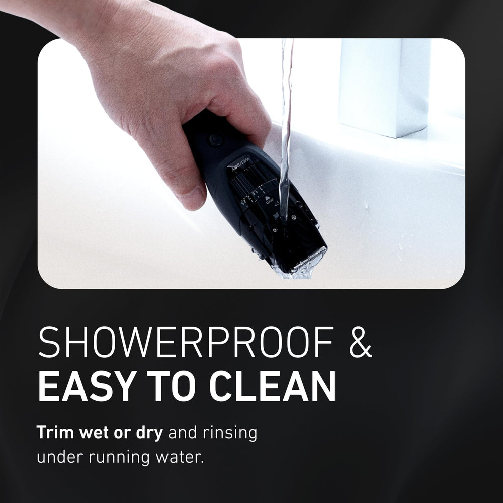 Panasonic ER-GB42-K washable blades enable easy cleaning.