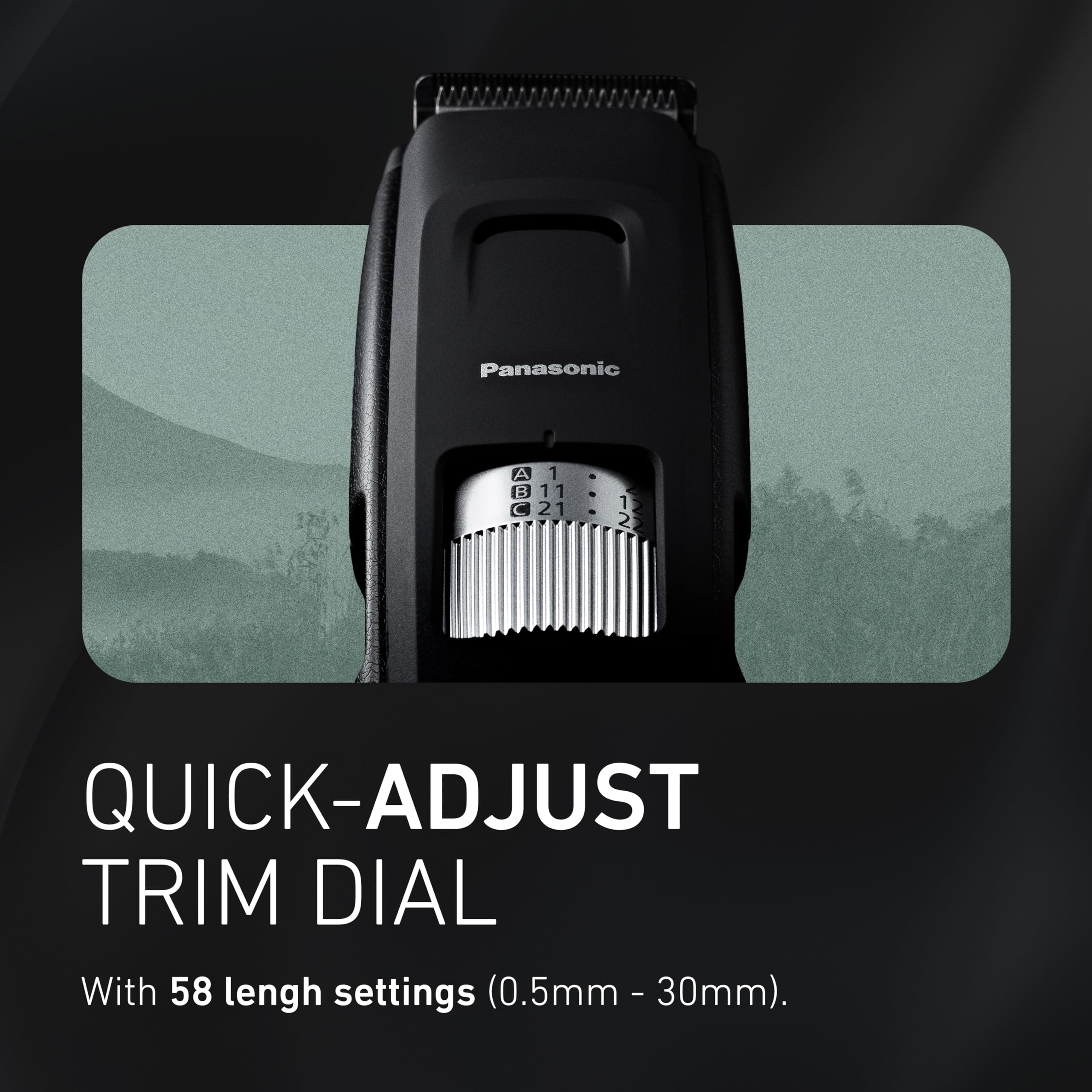 Panasonic ER-GB96-K four attachments for versatile styling options.