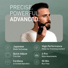 Panasonic ER-GB96-K with 58-length dial showing precise length control.