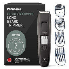 Panasonic ER-GB96-K beard trimmer front angle for versatile grooming at home.