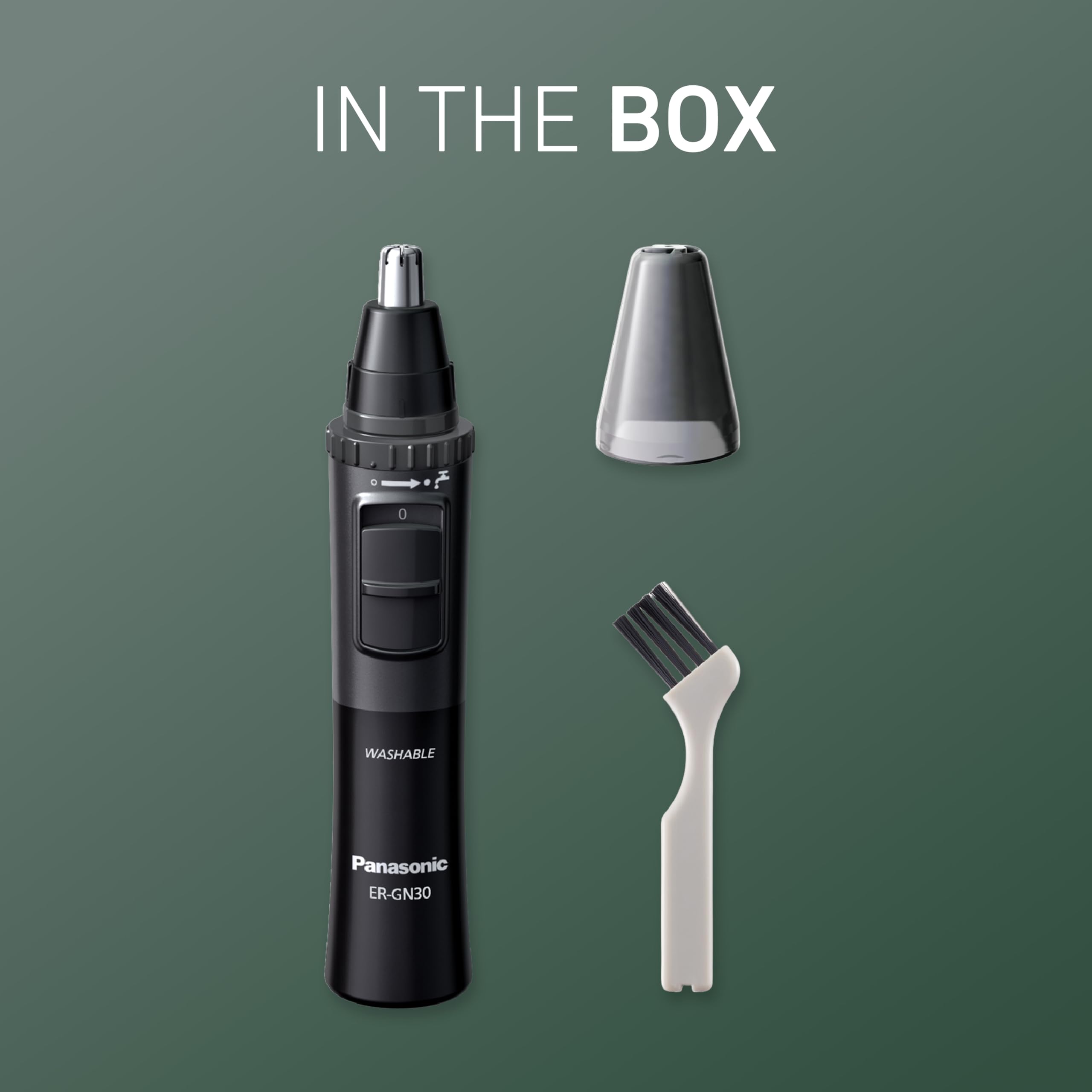 Panasonic ER-GN30-H cleaning brush included for quick care