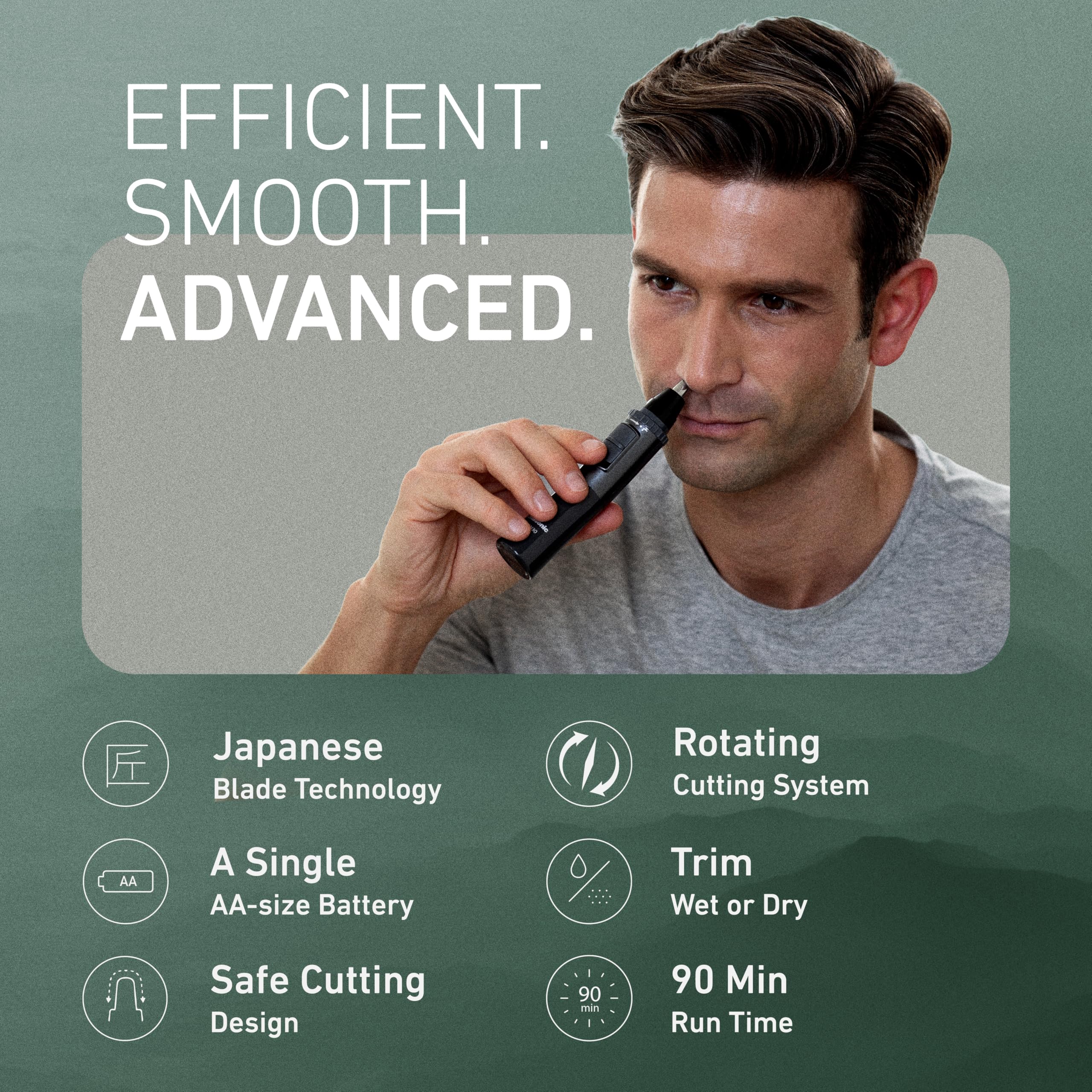 Panasonic ER-GN30-H ear trimmer for safe, comfortable ear hair removal