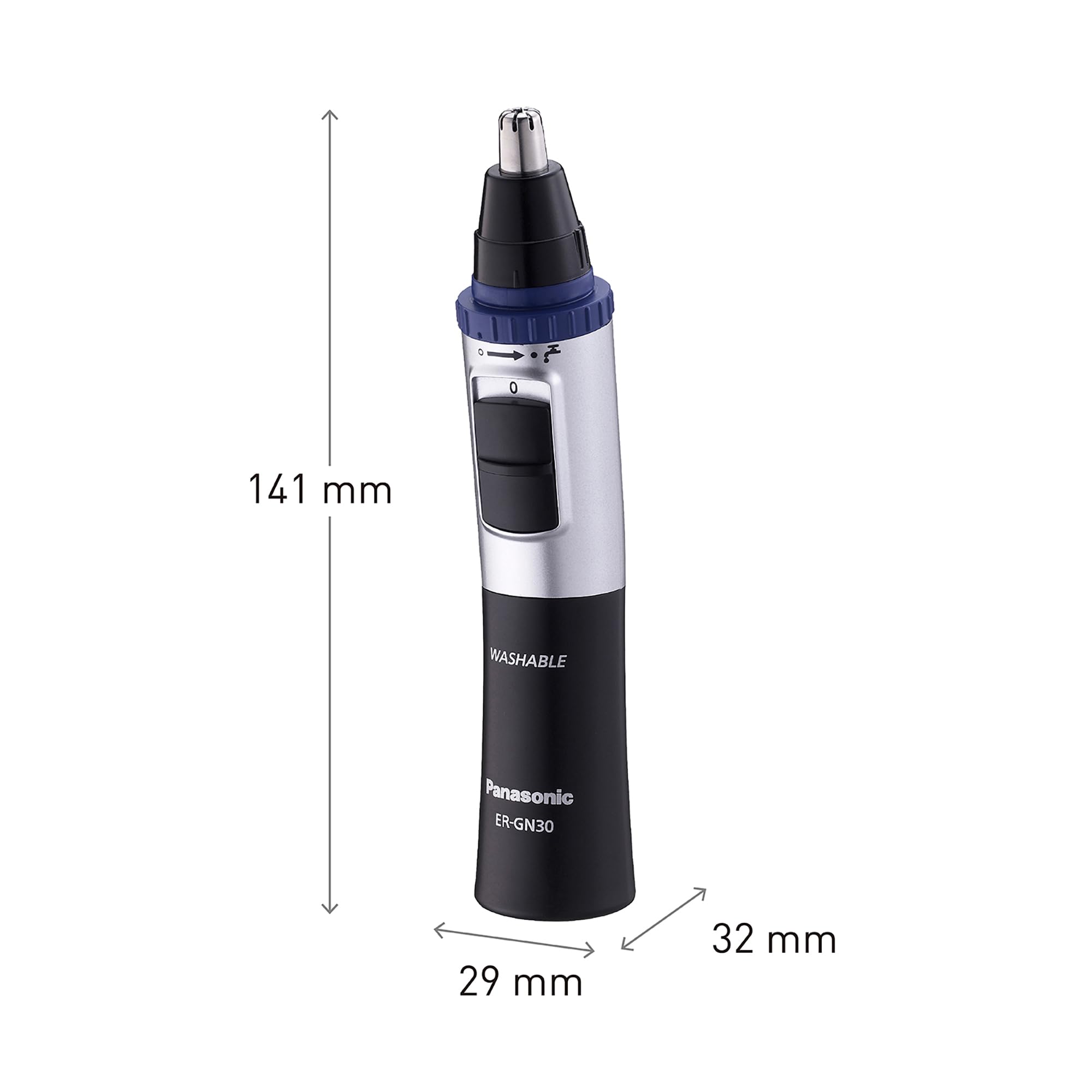Panasonic ER-GN30-K cordless operation with up to 90 minutes runtime.