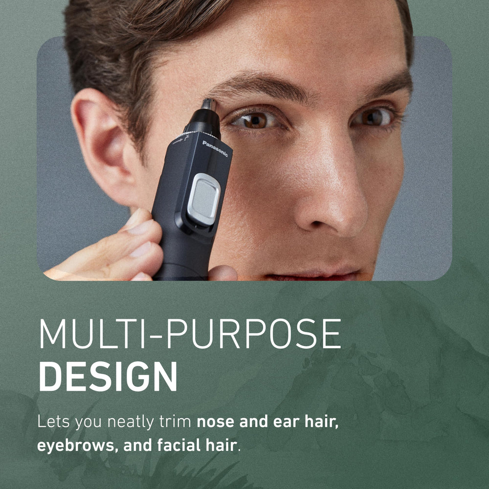 Panasonic ER-GN70-K safety cone protects skin during precise nose and ear trimming.