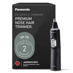 Panasonic ER-GN70-K vacuum system captures trimmed hair for easy cleanup.