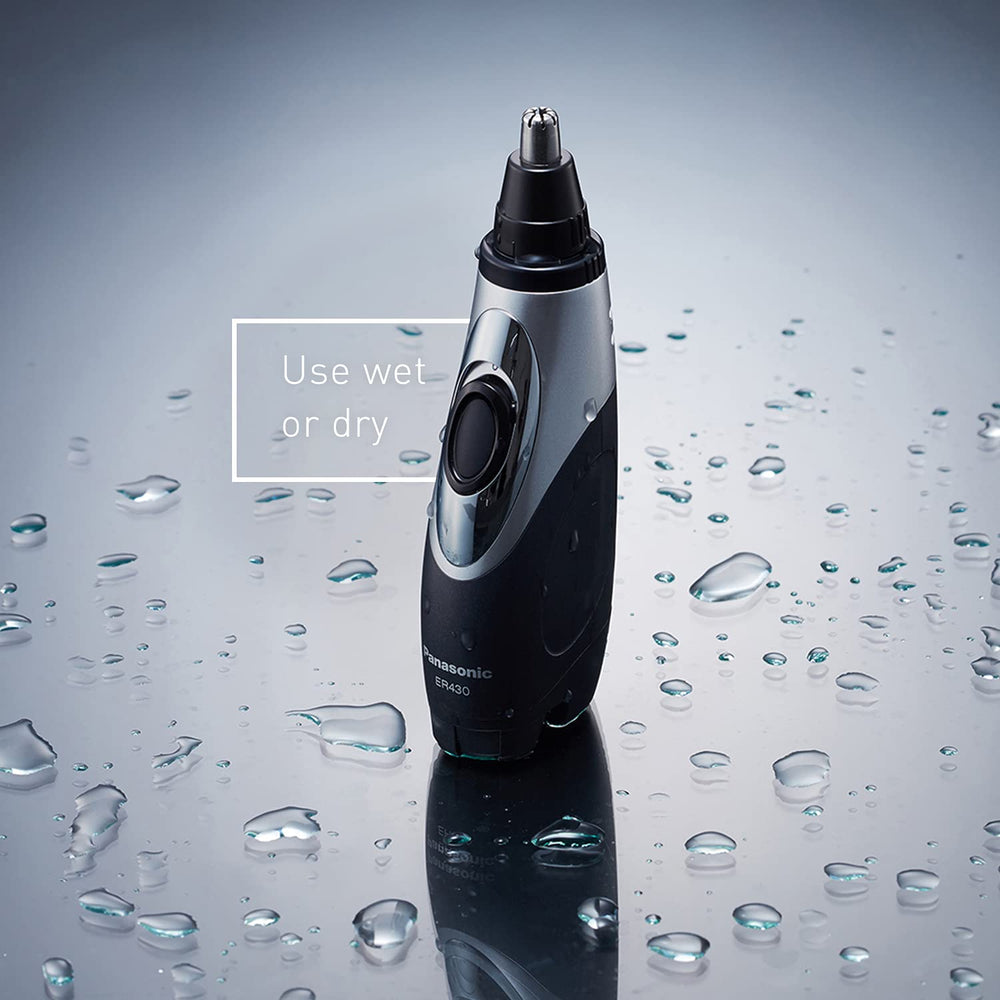 Panasonic ER430K AA battery operation enables cordless grooming.
