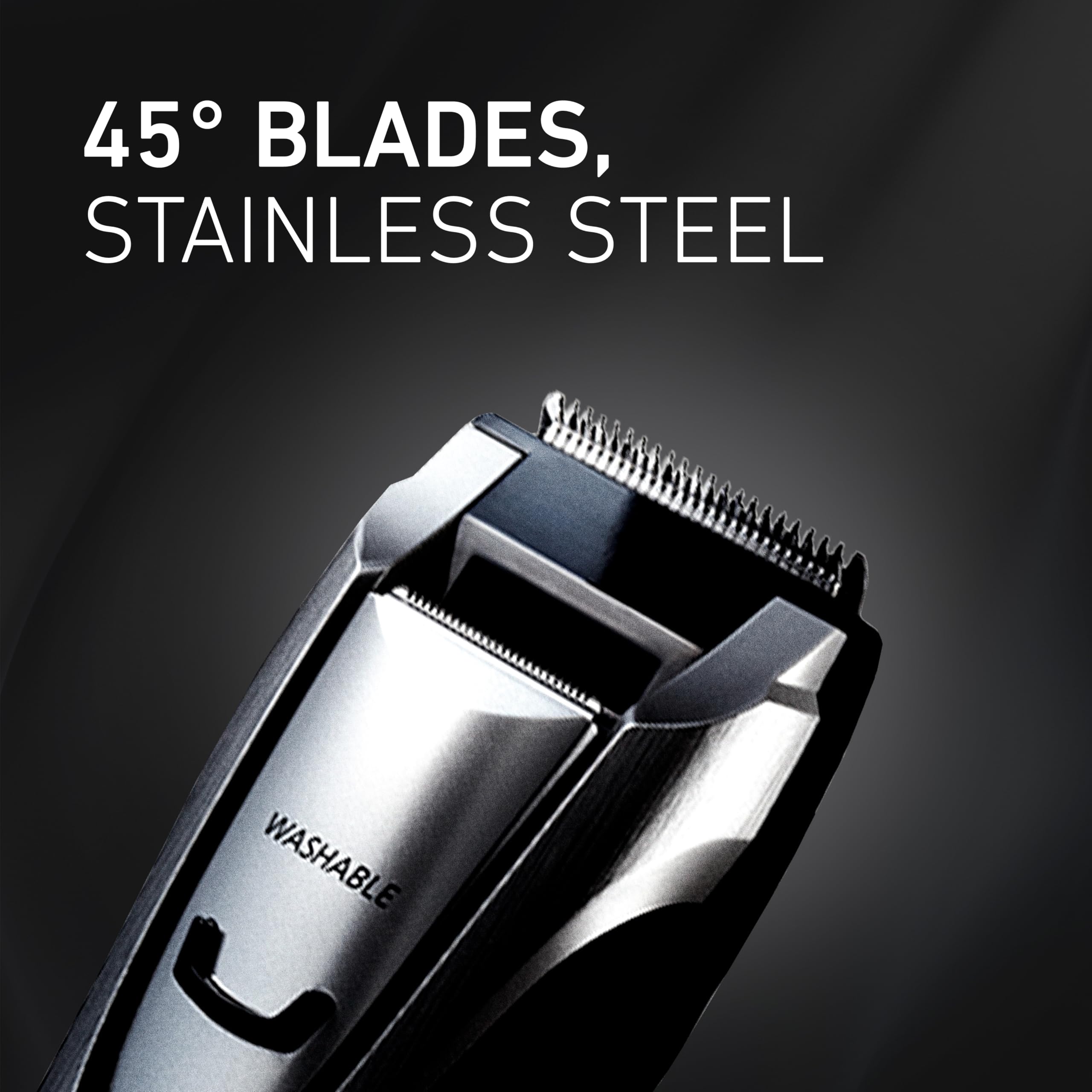 Panasonic ER-GB80-S 50-minute cordless runtime for long grooming sessions.
