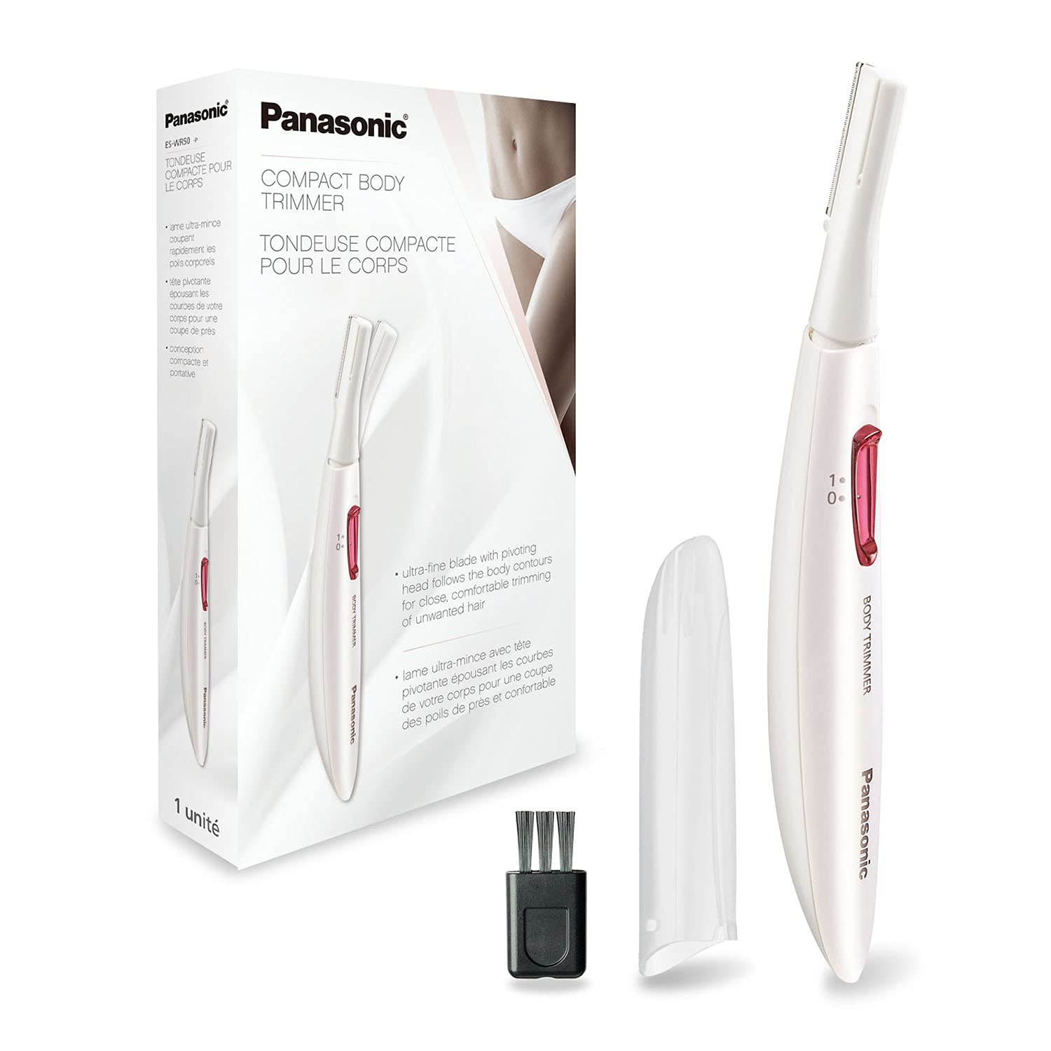 Panasonic ES-WR50-P round-tipped blades reduce irritation during use.